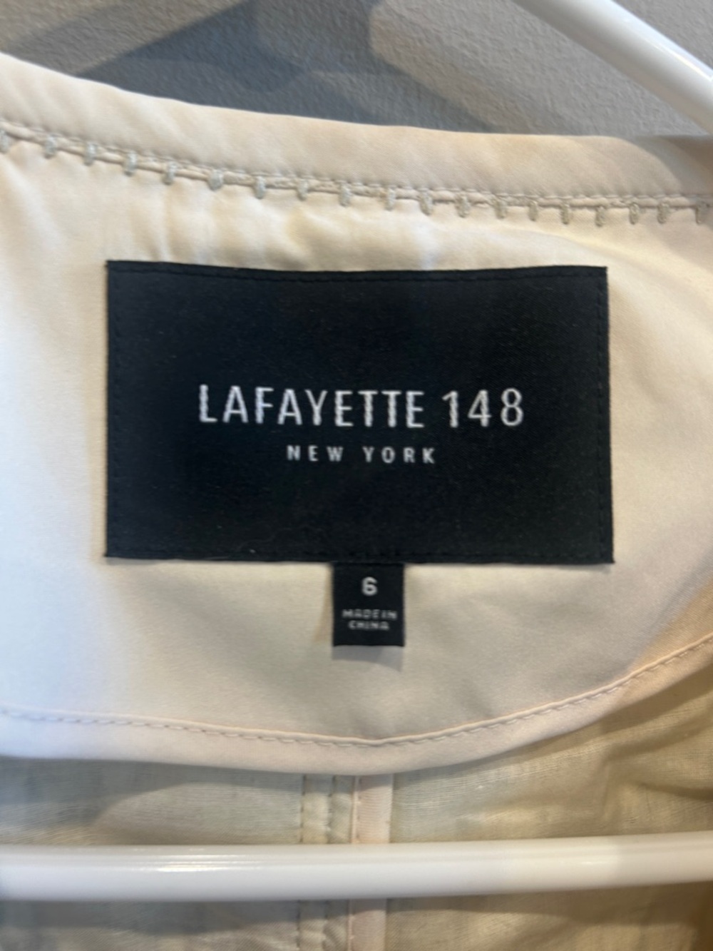 Lafayette 148 Pria Striped Jacquard Tweed Jacket in Buff Multicolor Size 6 - Picture 6 of 9